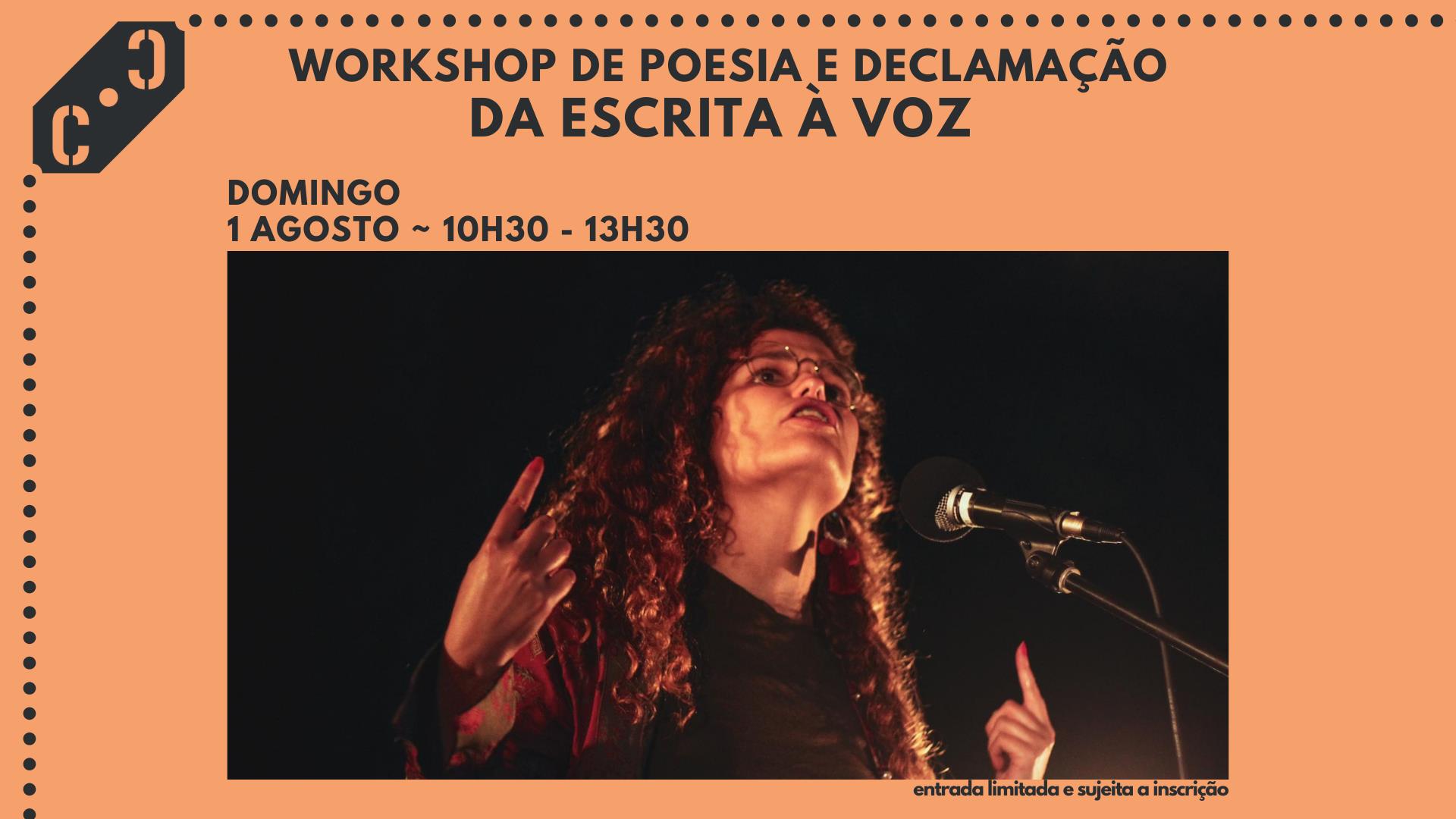 Workshop de Poesia e Declamação: Da escrita à voz