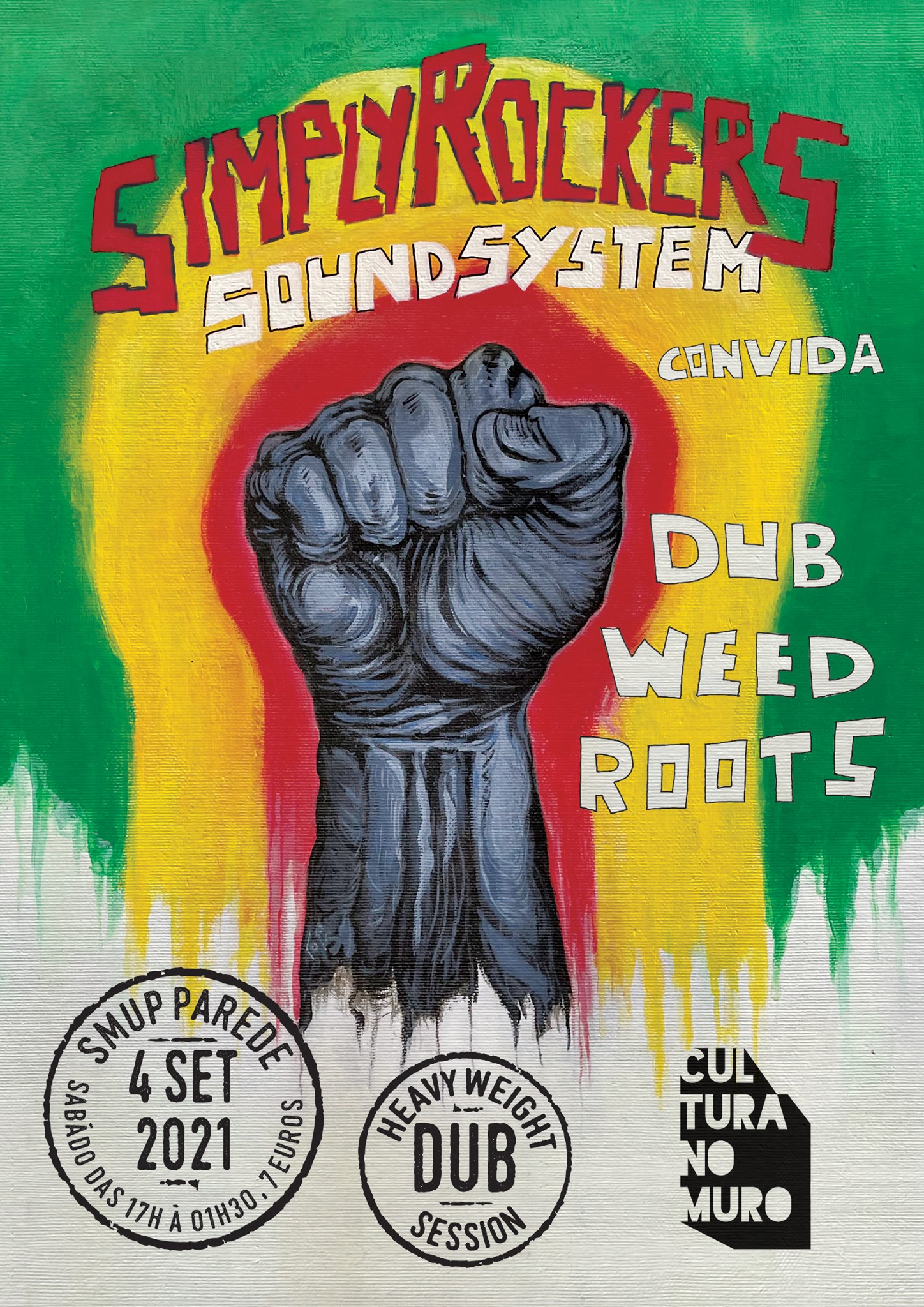 A Cultura no Muro apresenta: Simply Rockers Sound System + Dub Weed Roots na SMUP