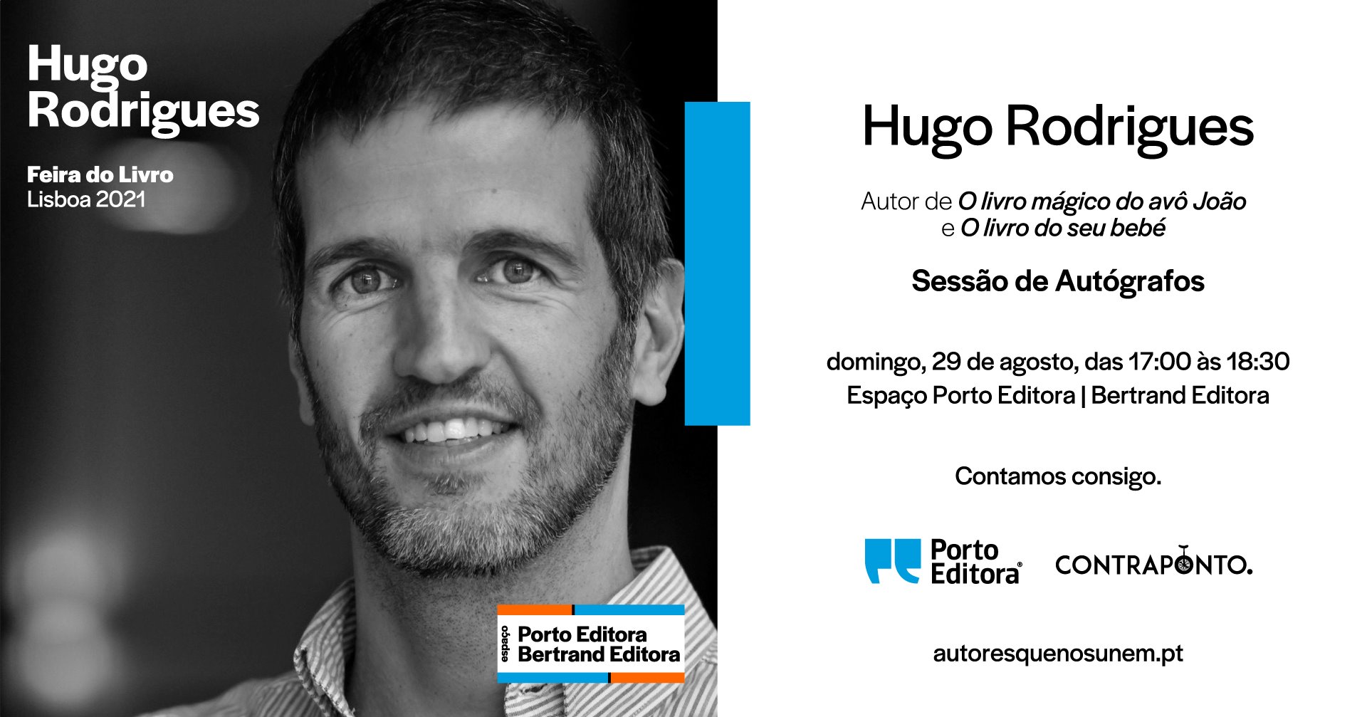 Sessão de autógrafos com Hugo Rodrigues - Feira do Livro de Lisboa