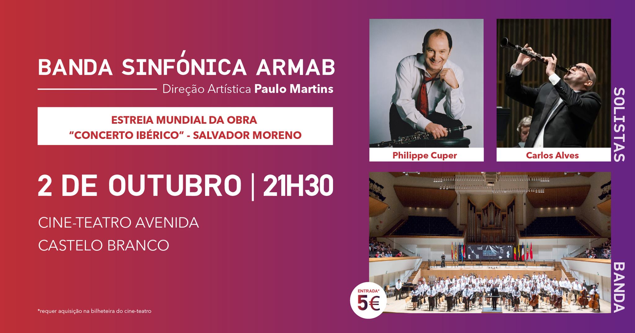 Banda Sinfónica ARMAB com Carlos Alves e Philippe Cuper