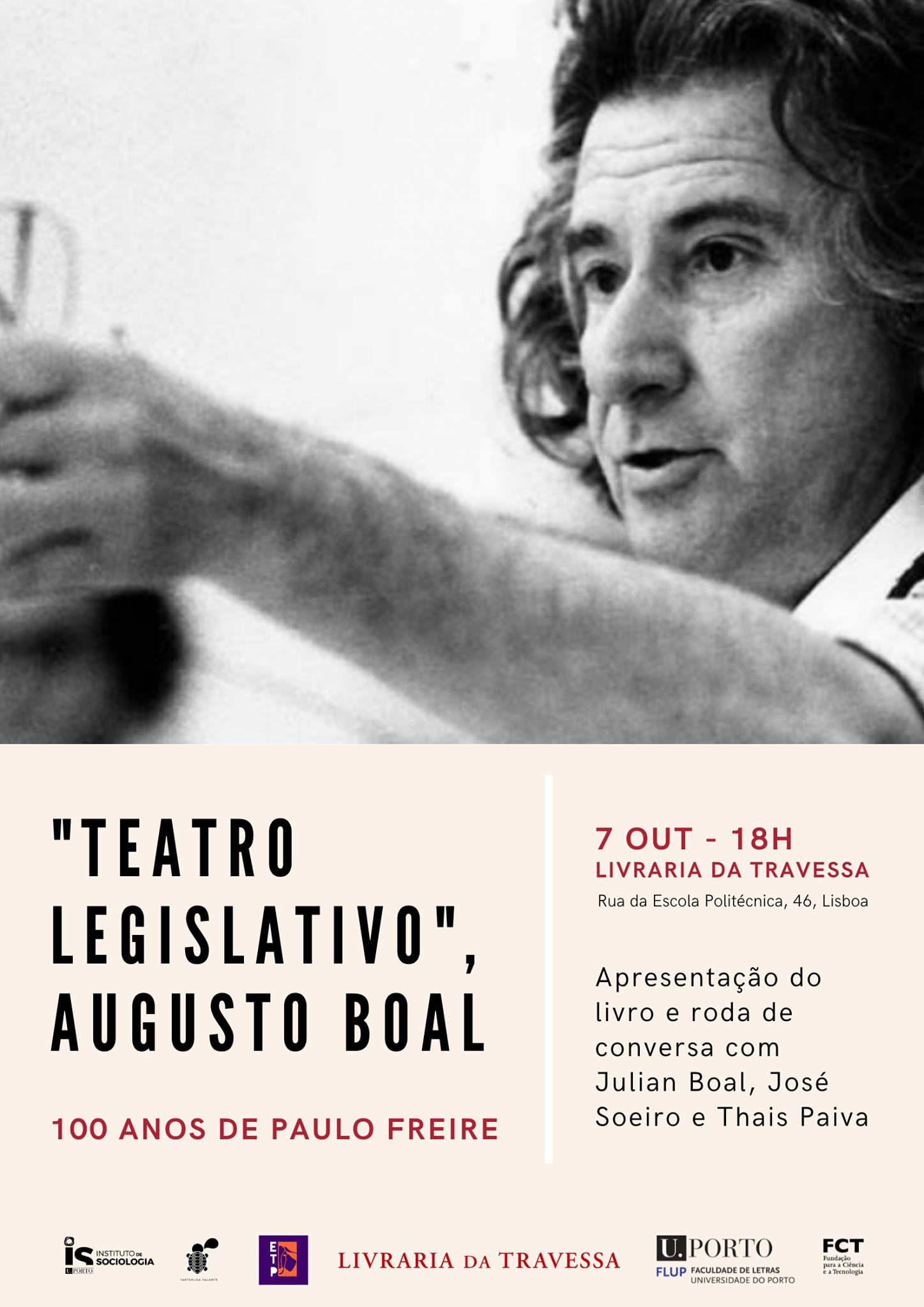 Apresentação do livro 'Teatro Legislativo', de Augusto Boal