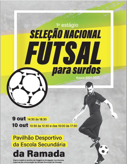 1.º Estágio da Seleção Nacional de Futsal para Surdos
