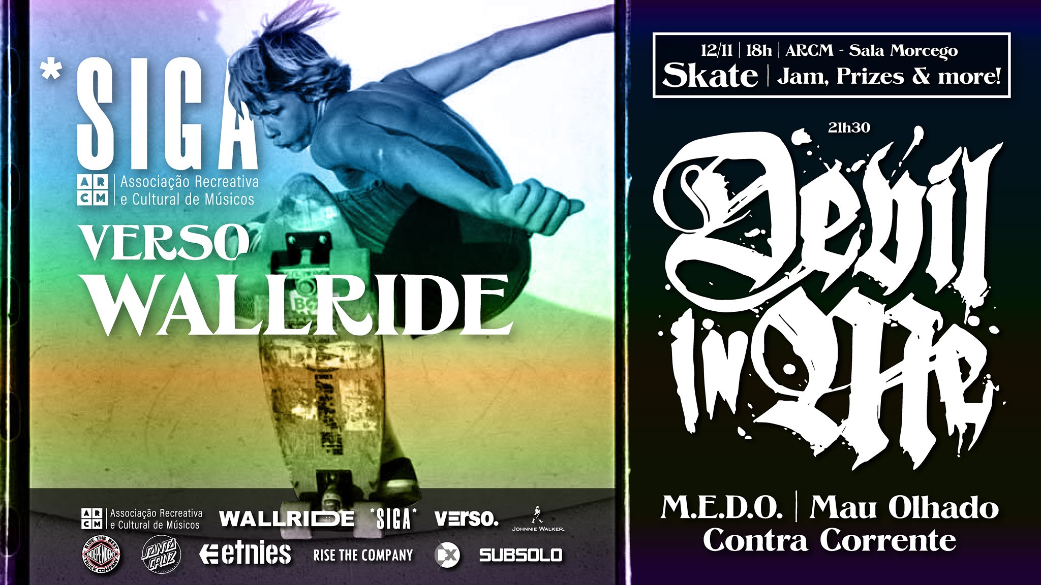 Devil In Me - M.E.D.O. - Contra Corrente - Mau Olhado | *SIGA* VERSO. WALLRIDE | Faro
