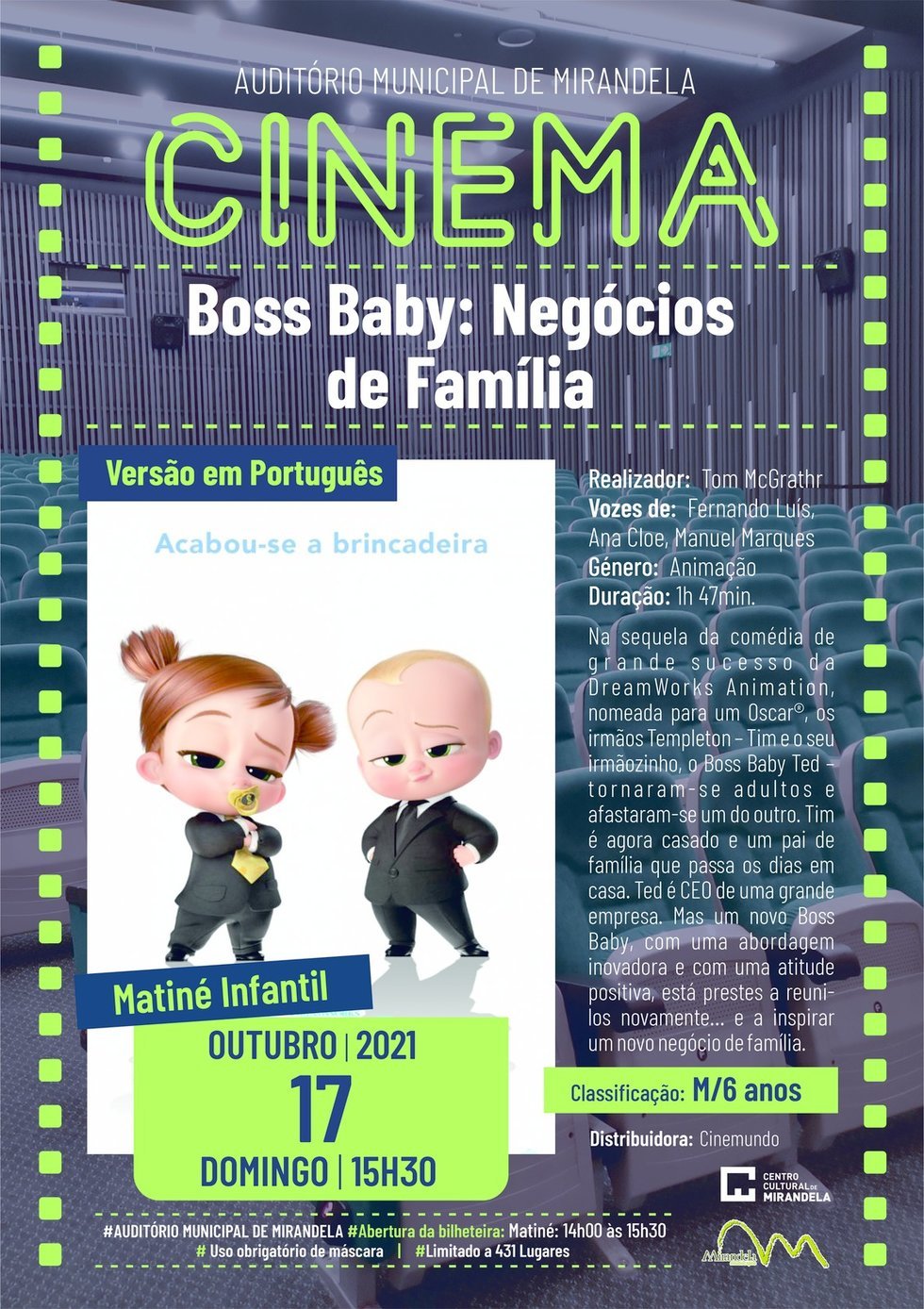 Cinema - Boss Baby: Negócios de Família