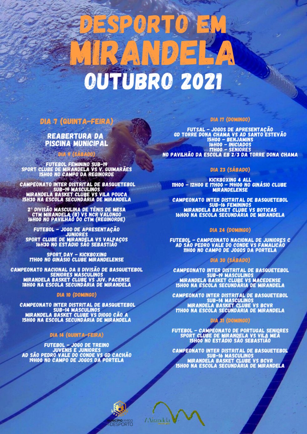 Desporto em Mirandela - Outubro 2021