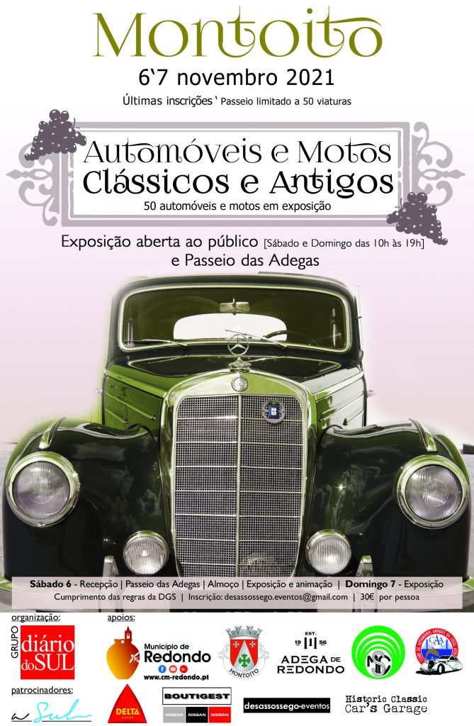 Exposição e passeio de Automóveis e Motos Clássicos e Antigos | 6 e 7 de novembro | Montoito