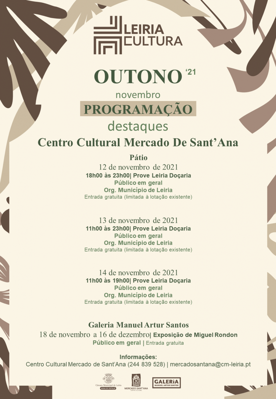 Leiria Cultura: Outono'21 : Programação Centro Cultural Mercado de ...