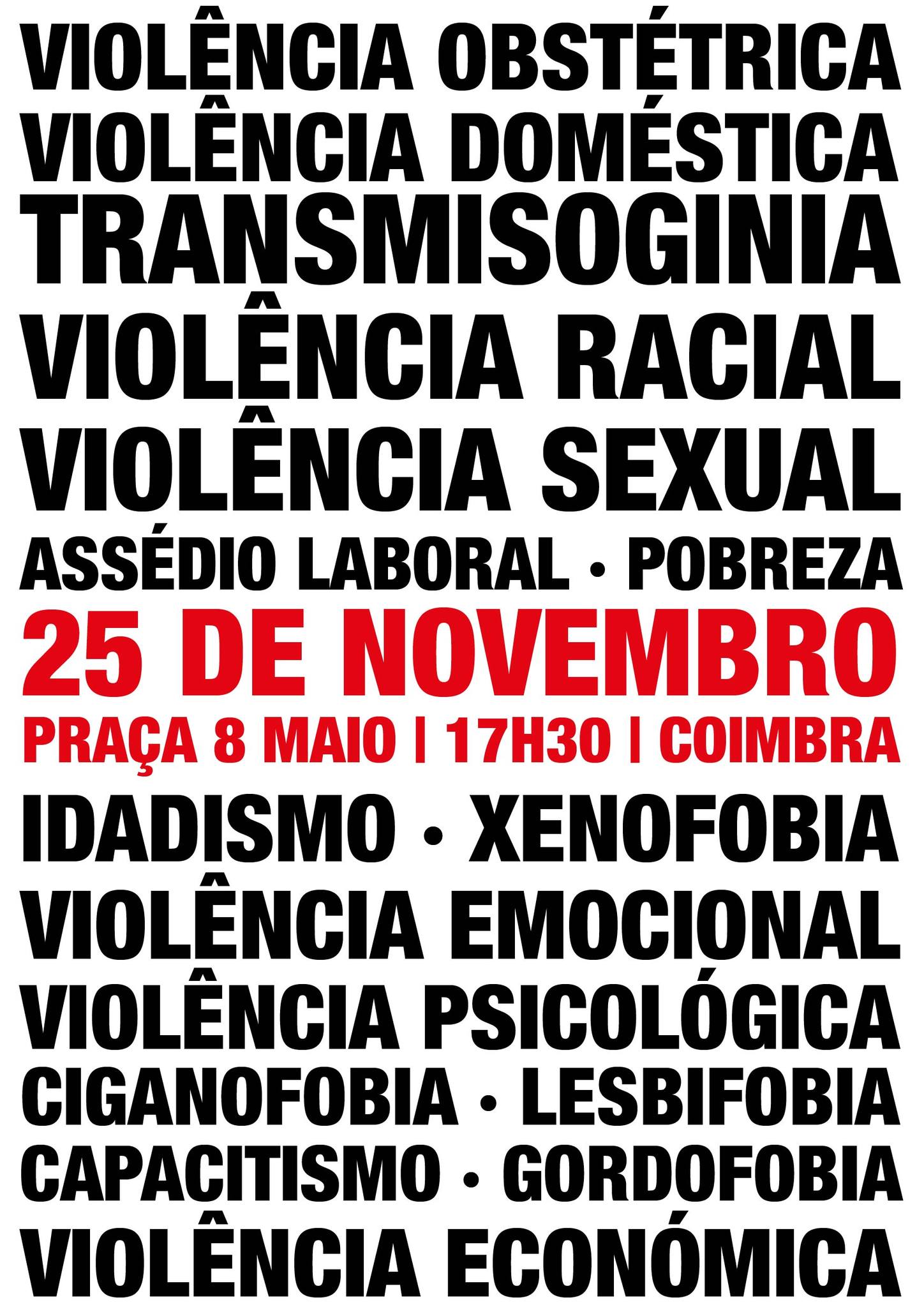 25N Coimbra - Dia Internacional pela Eliminação da Violência contra as Mulheres!