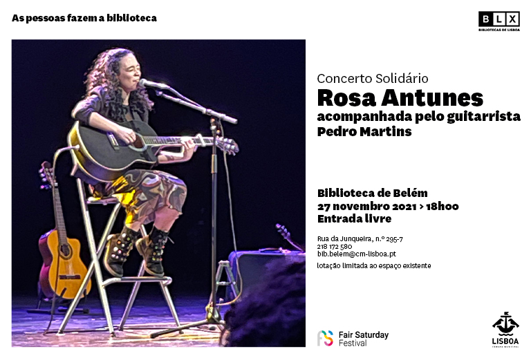 Concerto solidário de Rosa Antunes & guitarrista Pedro Martins - Fair Saturday Lisboa 2021