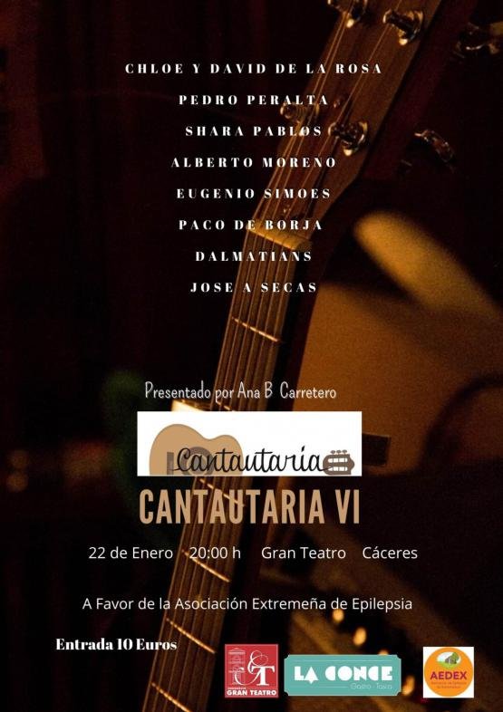 CANTAUTARIA VI, Encuentro Solidario de la Canción de Autor en Cáceres
