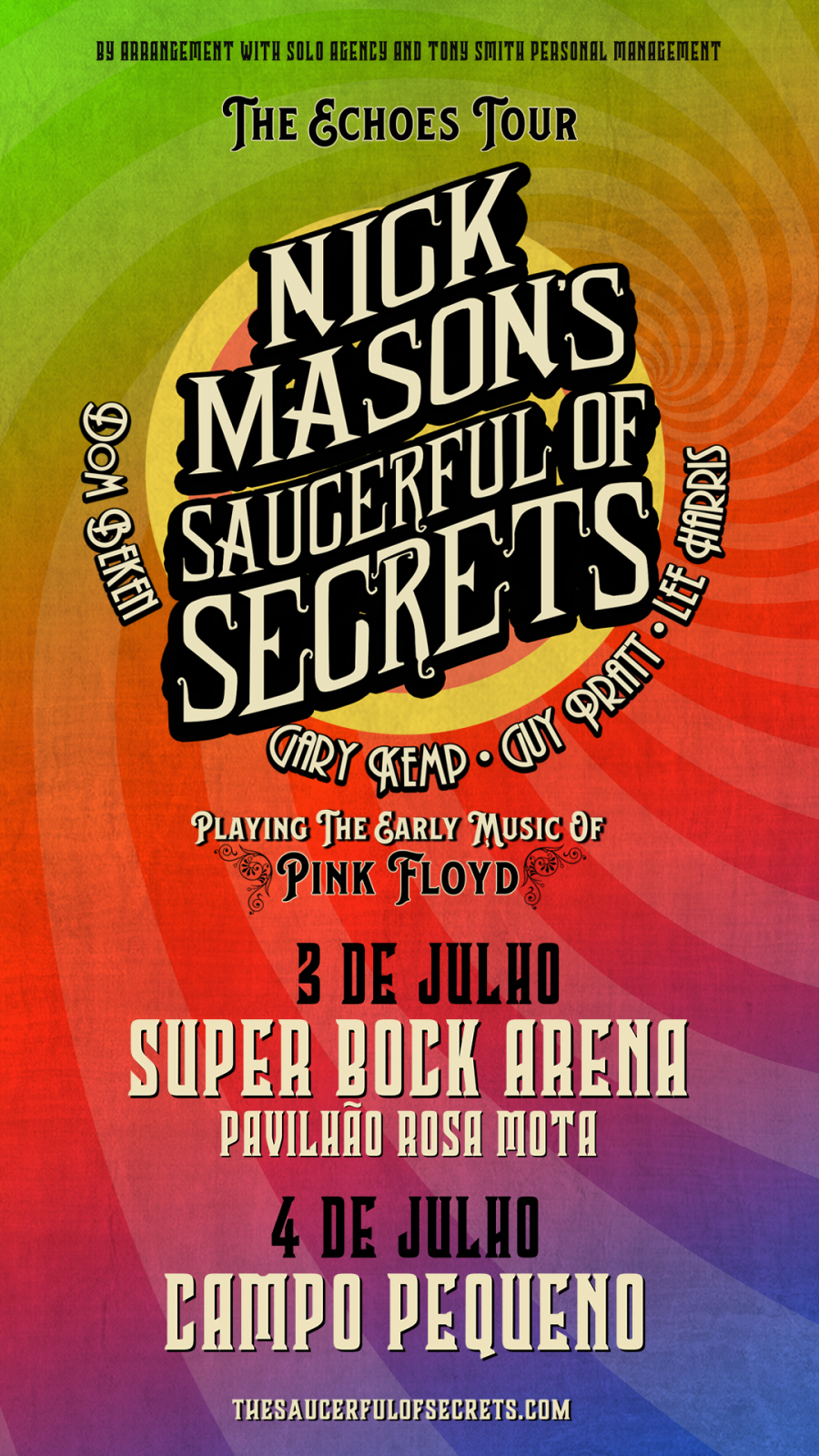 Nick Mason’s Saucerful of Secrets - 12 Julho, 21:30