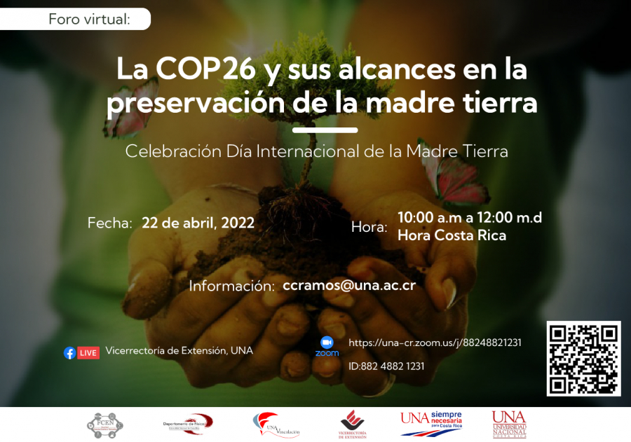 Foro virtual:  La COP26 y sus alcances en la preservación de la madre tierra