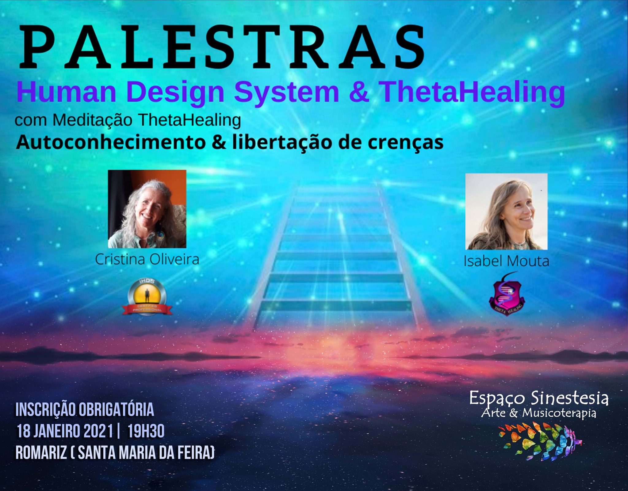 Palestras - Human Design System & ThetaHealing + Meditação ThetaHealing