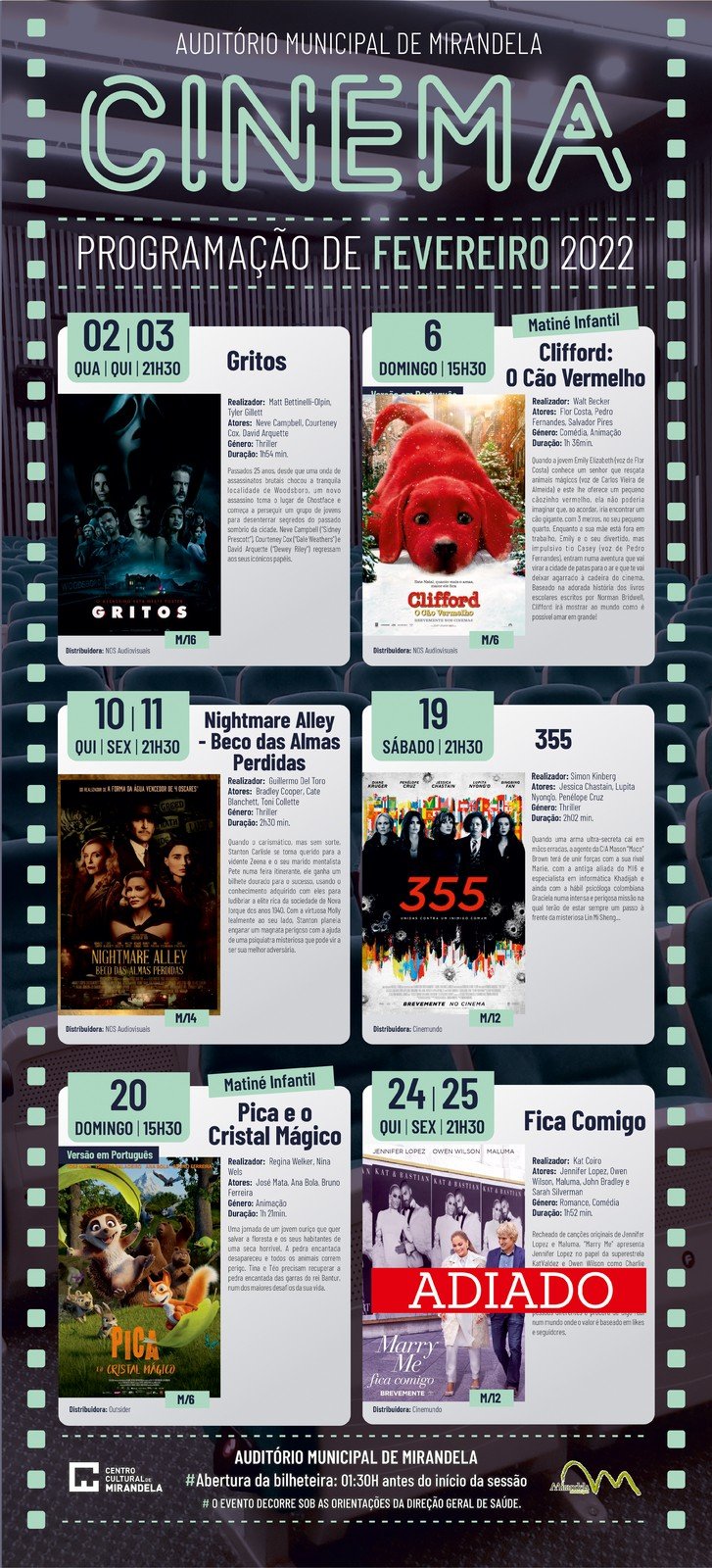 Cinema em Mirandela - Fevereiro 2022
