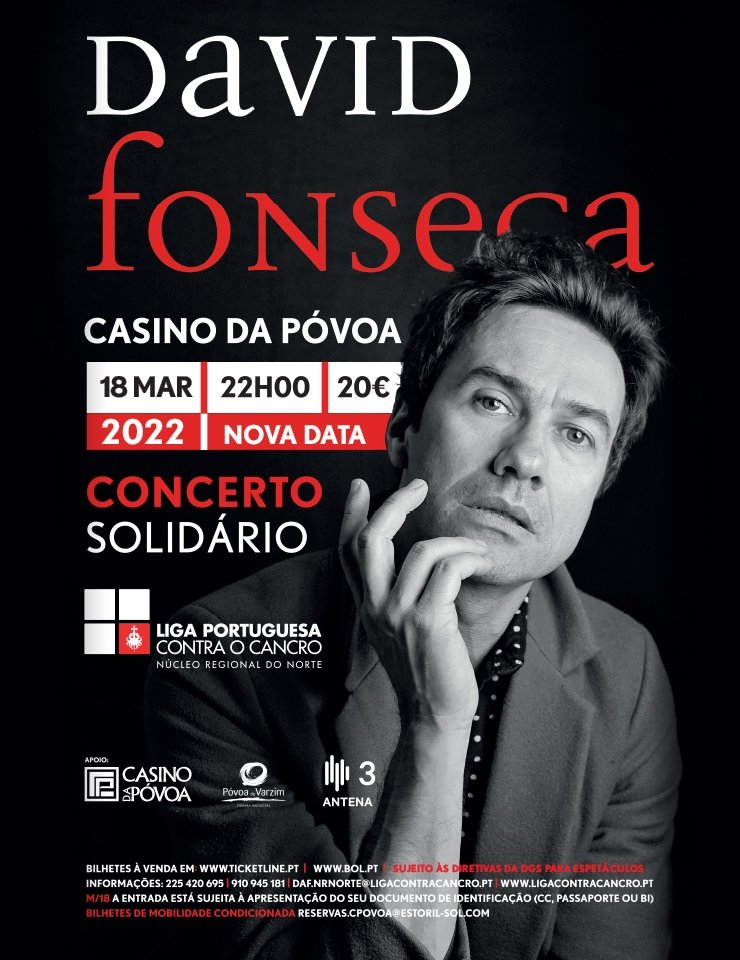 Concerto: David Fonseca no Casino da Póvoa