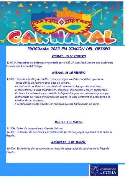 Carnaval 2022 en Rincón del Obispo