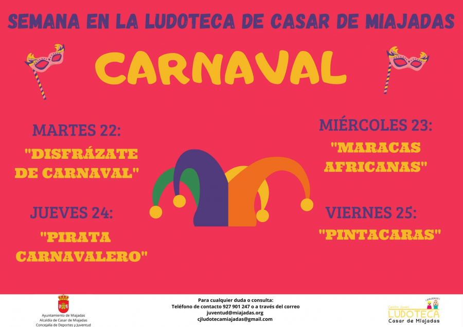 Casar de Miajadas: Semana del Carnaval en la Ludoteca