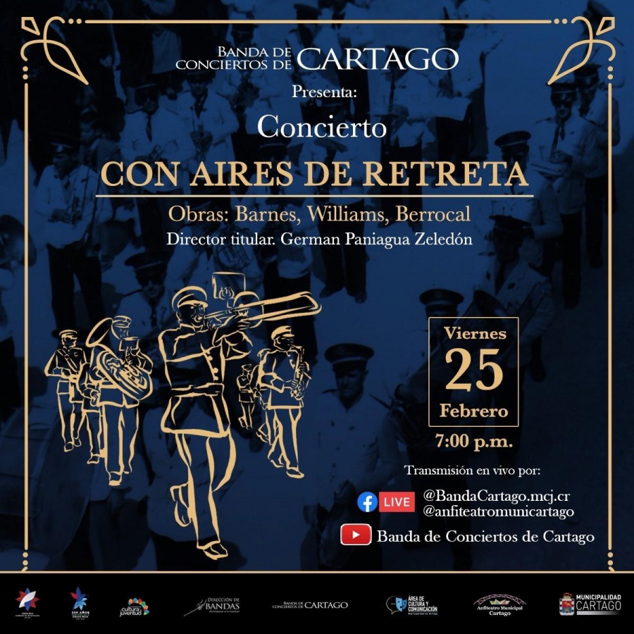 Concierto: 'Con Aires de Retreta' | Banda de Conciertos de Cartago