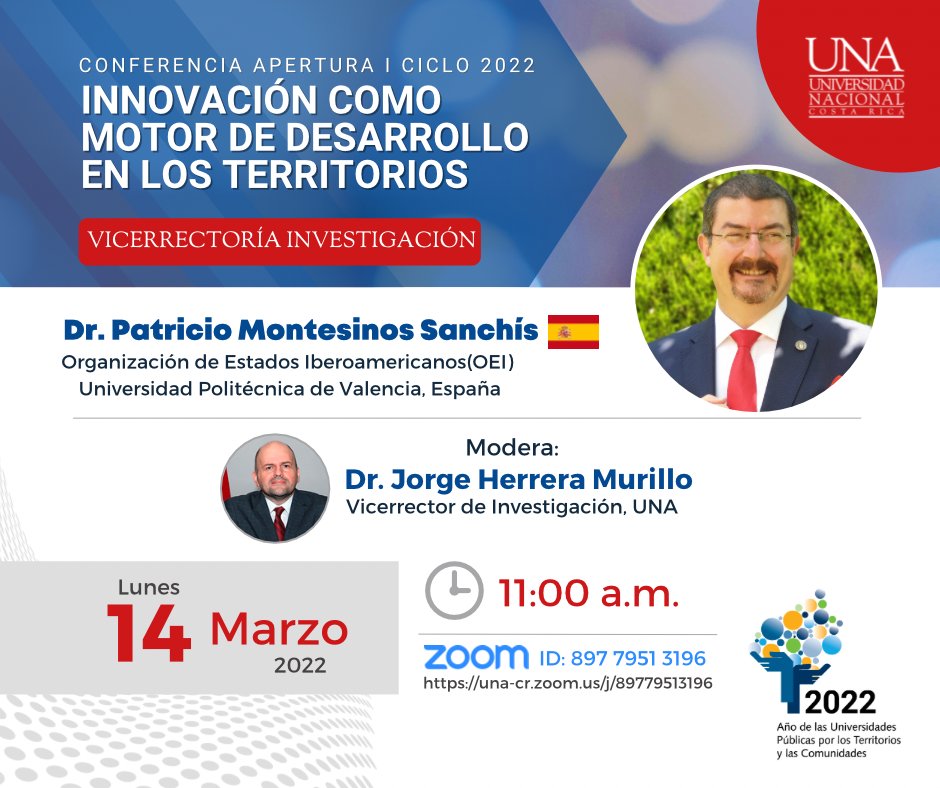 Conferencia Apertura I Ciclo 2022:  La innovación como motor de desarrollo en los territorios