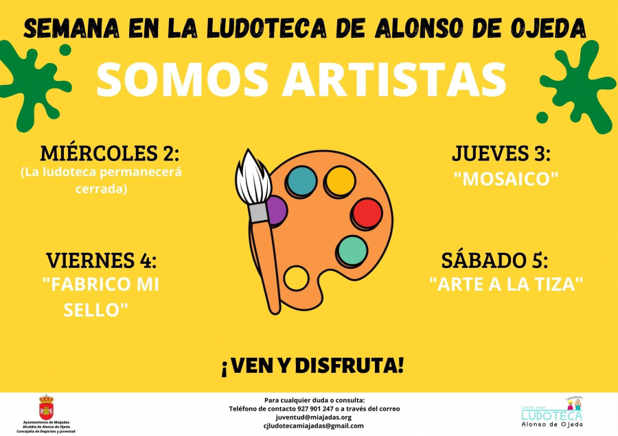 Semana de “Somos Artistas” en la Ludoteca de Alonso de Ojeda