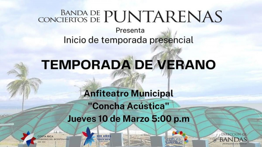 Primer Concierto Presencial &quot;Temporada de Verano&quot; | Banda de Conciertos de Puntarenas