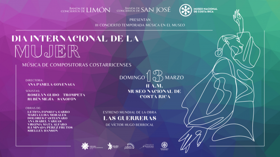 Concierto: "Homenaje al Día Internacional de las Mujeres" | Banda de Conciertos de Limón y Banda de Conciertos de San José