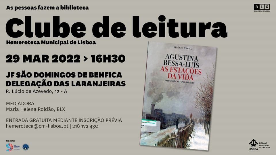 Clube de Leitura da Hemeroteca – As Estações da Vida de Agustina Bessa-Luís