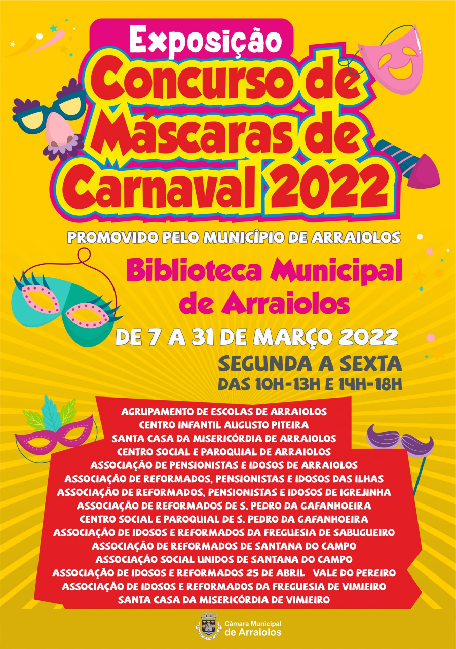 Exposição Concurso de Máscaras de Carnaval 2022