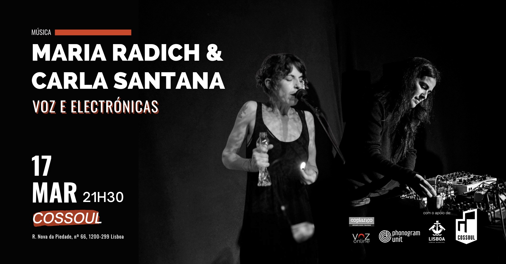 Concerto Noites Phonogram Unit| Maria Radich e Carla Santana