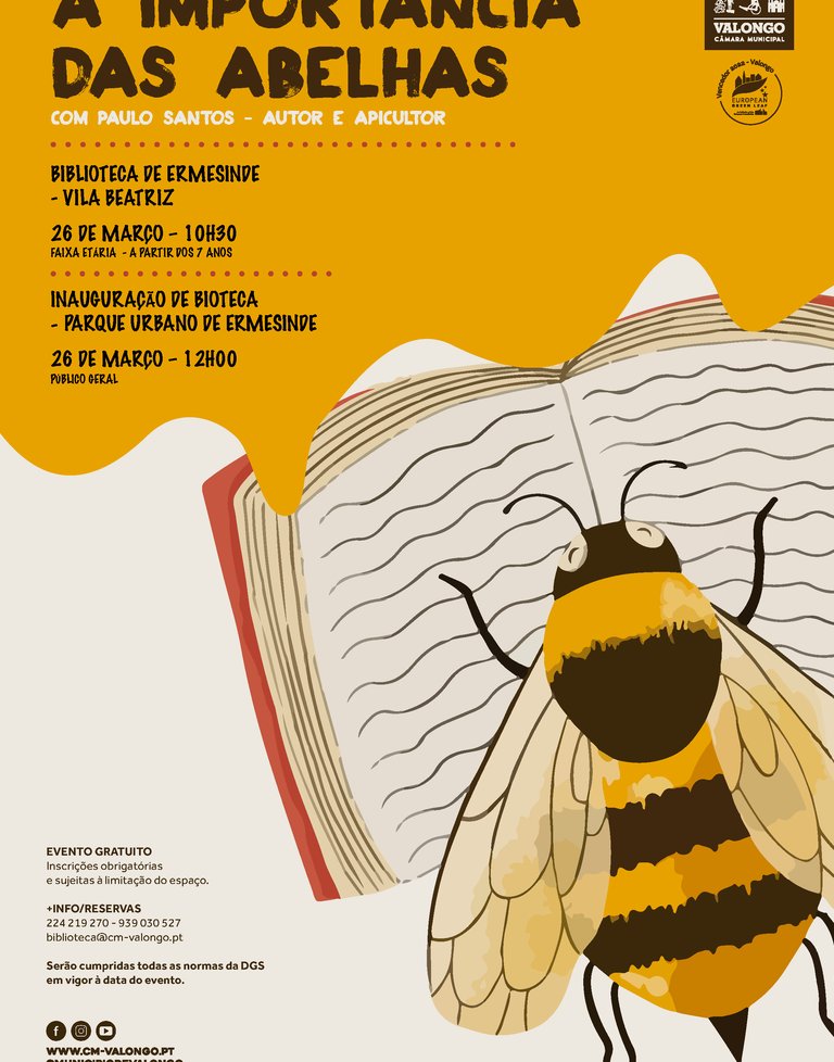 Conferência “A Importância das Abelhas” e Inauguração da BIOteca do Parque Urbano de Ermesinde