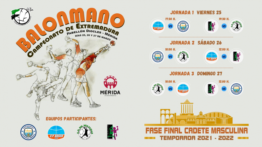 Fase Final Cadete del Campeonato de Extremadura de Balonmano