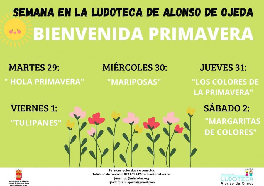Semana  “Bienvenida Primavera” en la Ludoteca de Alonso de Ojeda