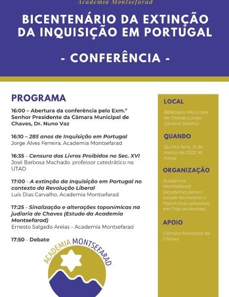 Conferência Bicentenário da Extinção da Inquisição em Portugal