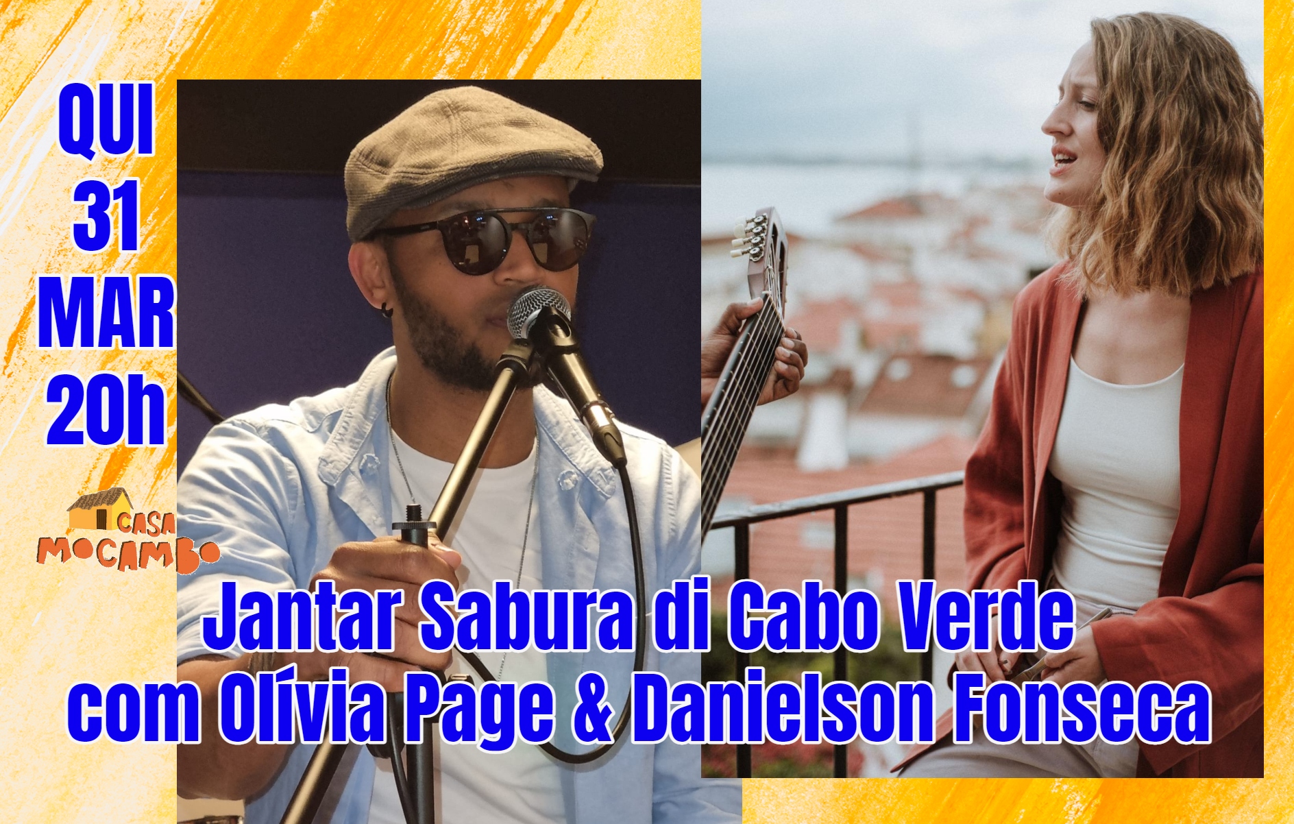 Jantar Sabura di Cabo Verde com Olívia Page & Danielson Fonseca
