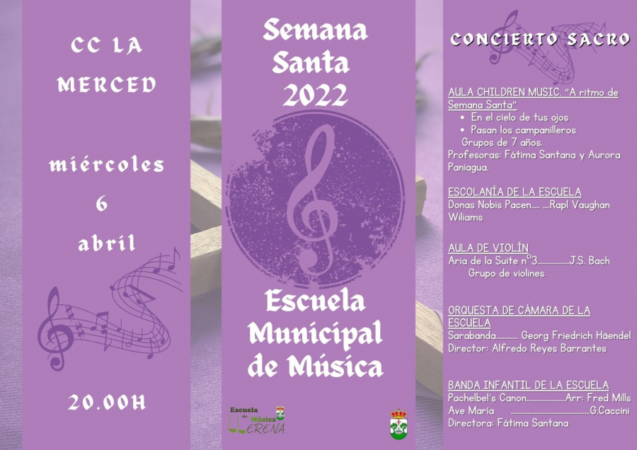 Concierto Sacro de la Escuela Municipal de Música de Llerena