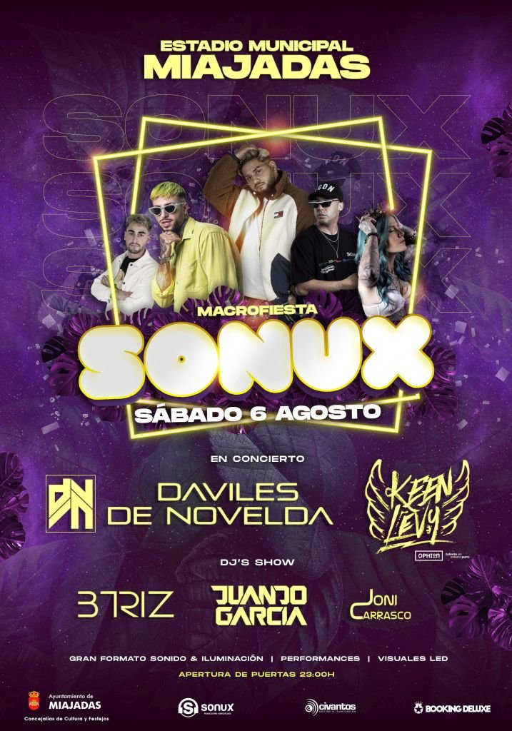 Festival Sonux 2022. Cartel Completo