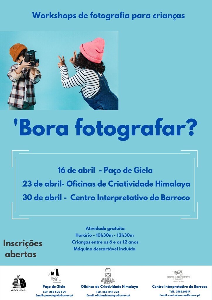 'Bora Fotografar? - Workshop de fotografia para crianças