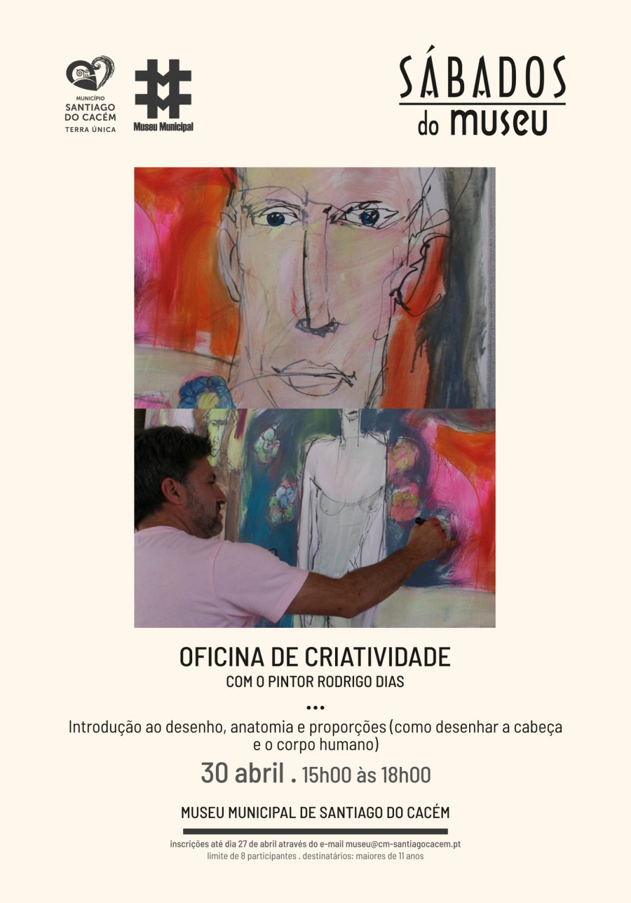 Sábados do Museu – Oficina de Criatividade com o pintor Rodrigo Dias