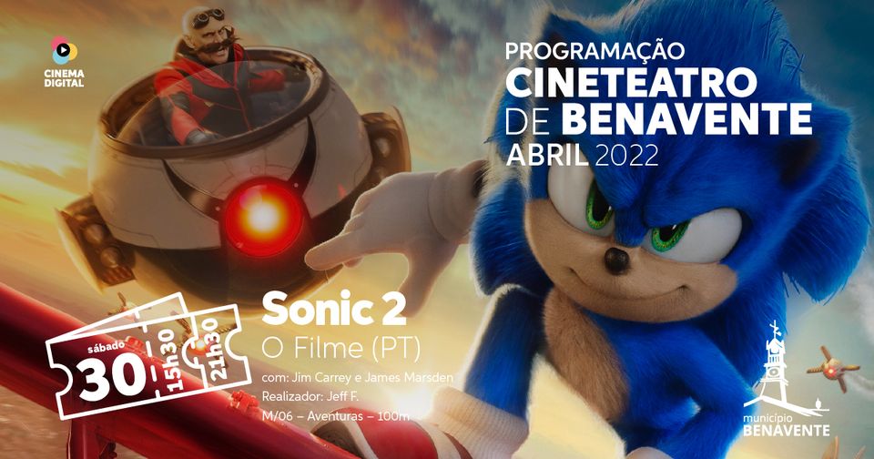 Cinema digital 'Sonic 2: O Filme'