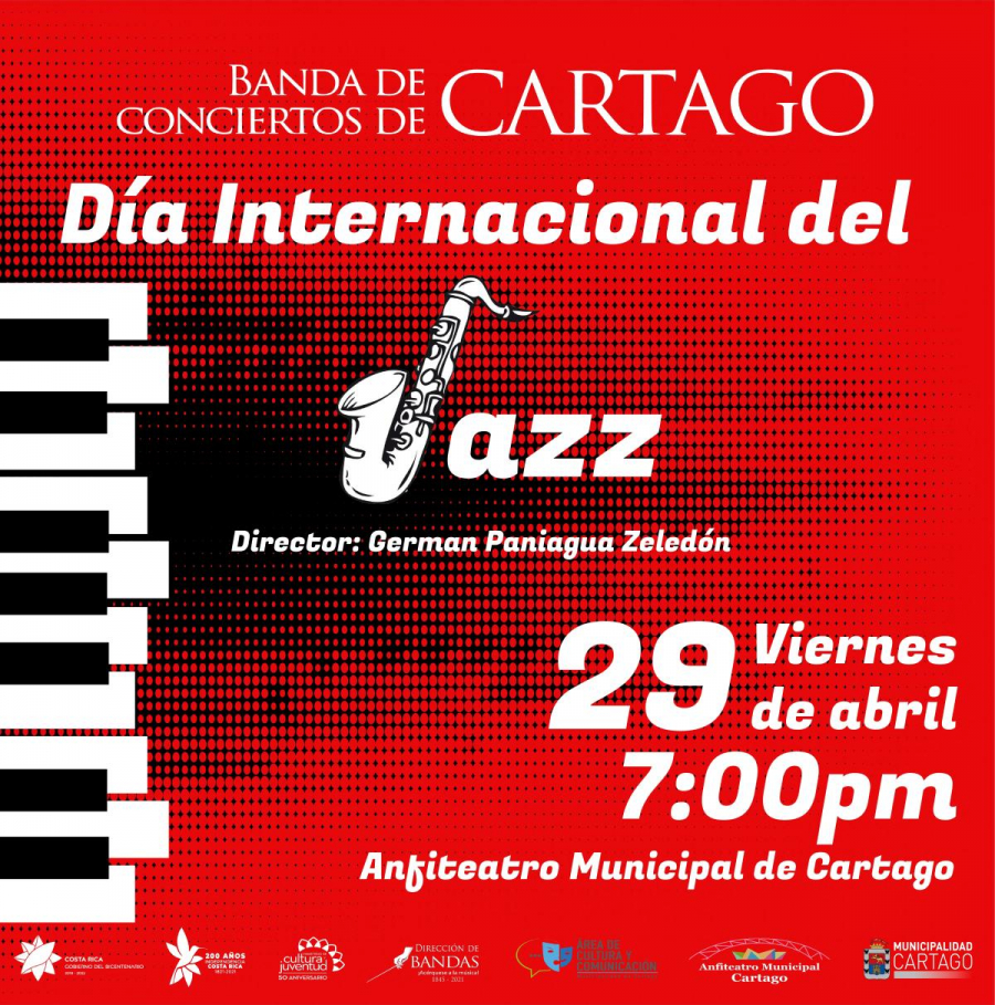 Concierto Especial 'Día Internacional del Jazz' - Banda de Conciertos de Cartago