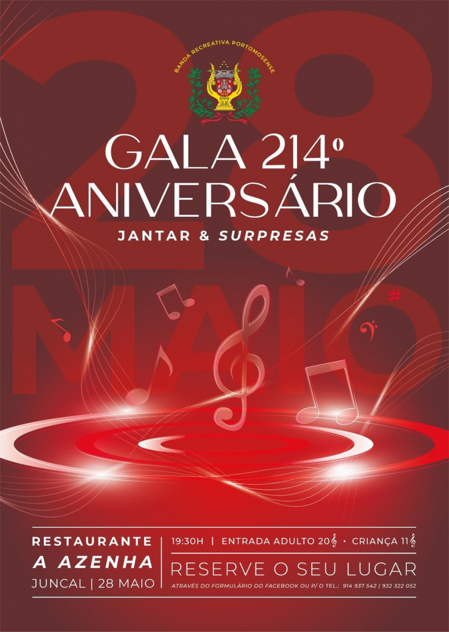 Gala 214º Aniversário Banda Recreativa Portomosense