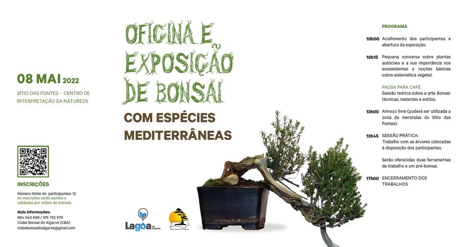 Oficina e Exposição de Bonsai com espécies Mediterrânicas