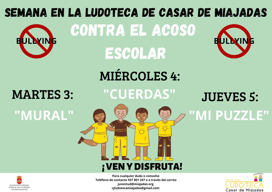 Semana “Contra el Acoso Escolar” en la Ludoteca de Casar de Miajadas