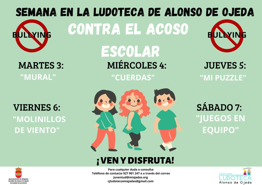 Semana “Contra el Acoso Escolar” en la Ludoteca de Alonso de Ojeda