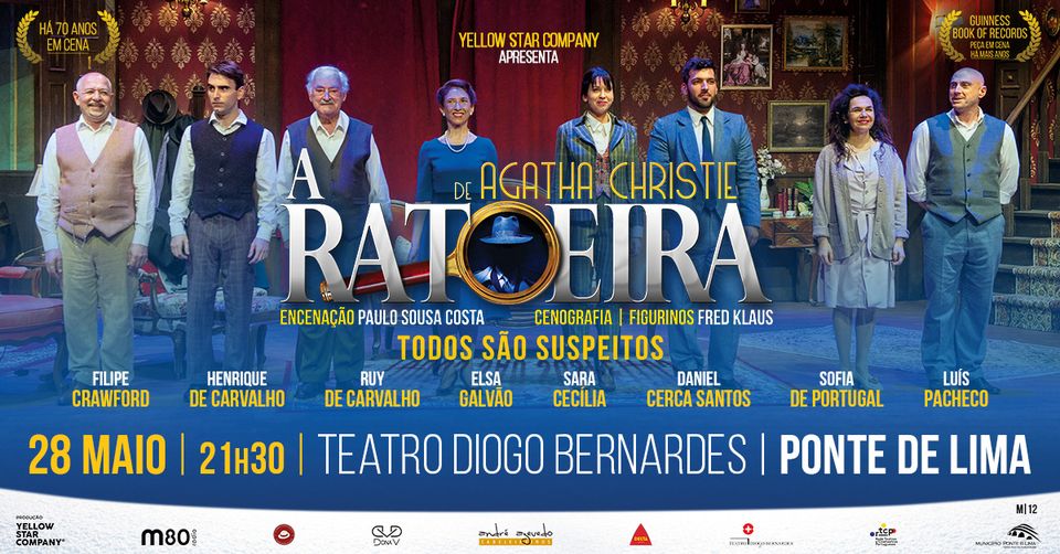 'A Ratoeira' de Agatha Christie, com Ruy de Carvalho | Teatro Diogo Bernardes - Ponte de Lima