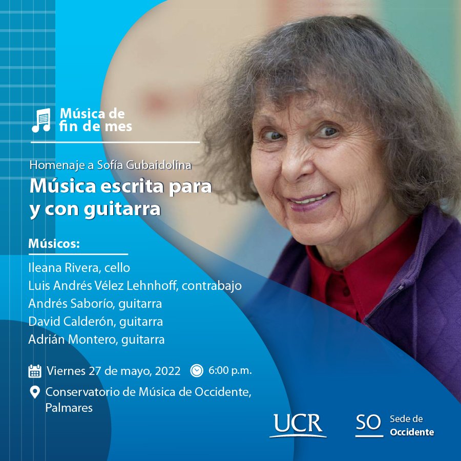 Homenaje a Sofía Gubaidolina. Música escrita para y con guitarra