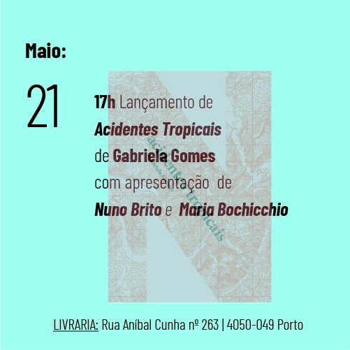 Lançamento do livro Acidentes Tropicais, de  Gabriela Gomes