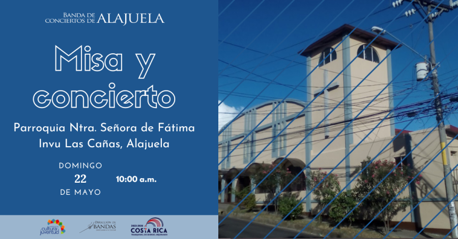 Concierto y Misa en Parroquia Nuestra Señora de Fátima | Banda de Conciertos de Alajuela