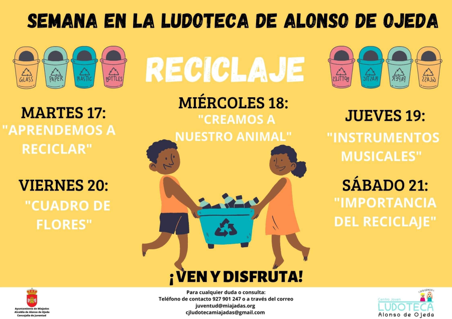 Semana  “del Reciclaje” en la Ludoteca de Alonso de Ojeda