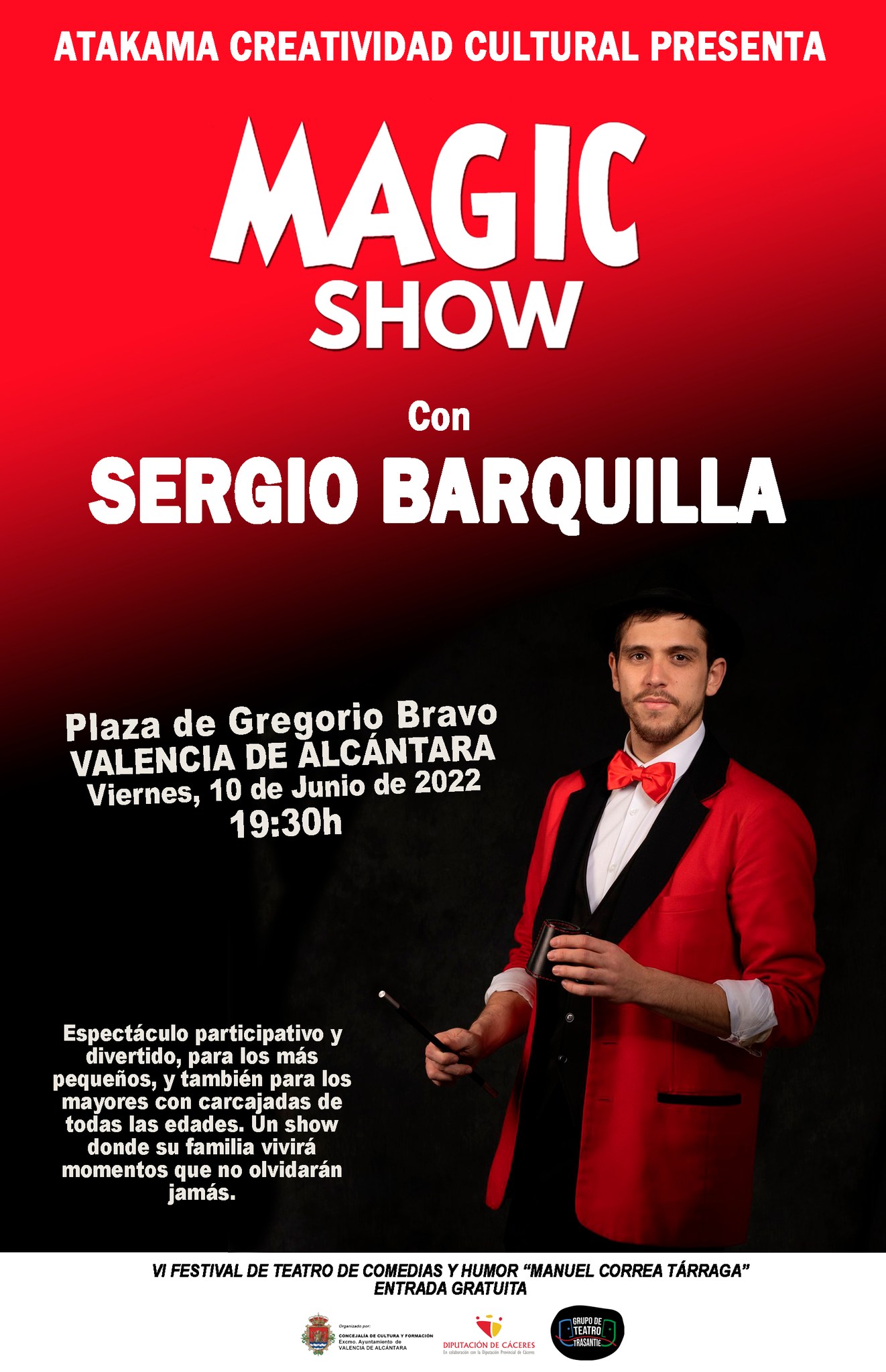 Espectáculo de Magia y Humor: Sergio Barquilla Magic Show
